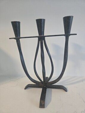 Mid Century Wrought Iron Candelabra Sweden